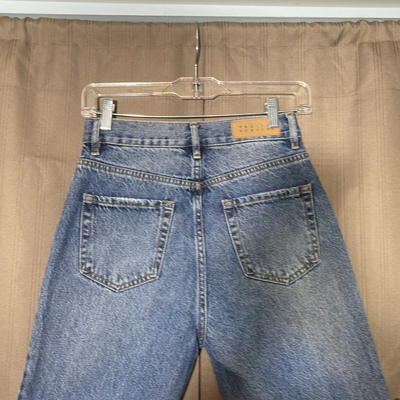 PACSUN High Rise Straight Medium Wash Denim Jeans - Picture 6 of 7